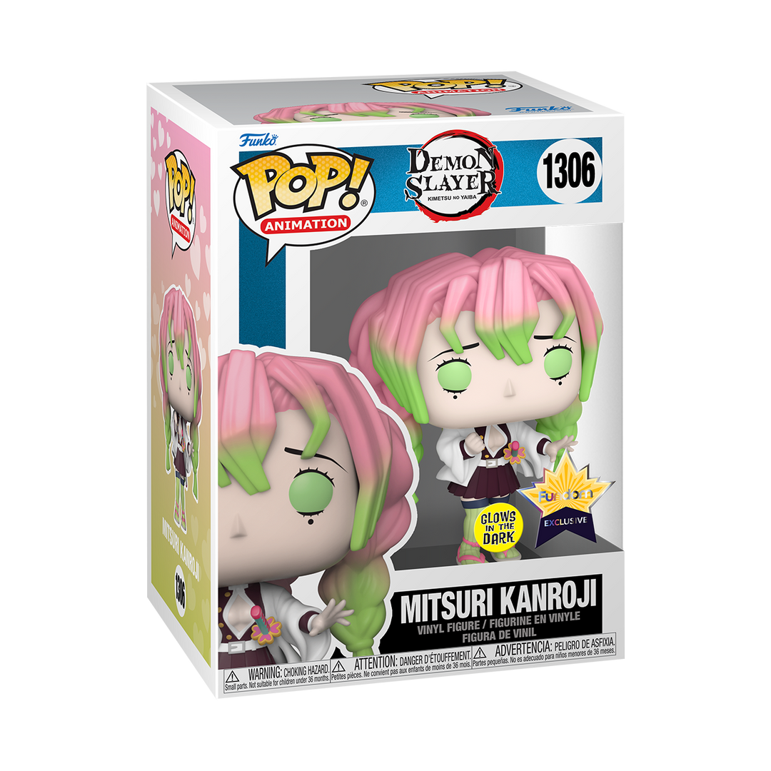 Funko Pop! Animation: Demon Slayer: Kimetsu no Yaiba - Mitsuri Kanroji Glow-in-the-dark Fundom Exclusive