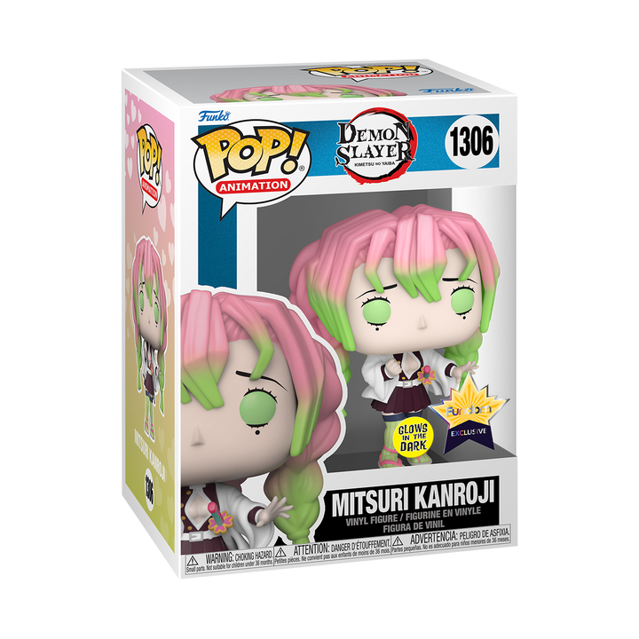 Funko Pop! Animation: Demon Slayer: Kimetsu no Yaiba - Mitsuri Kanroji Glow-in-the-dark Fundom Exclusive