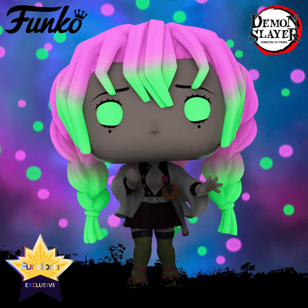 Funko Pop! Animation: Demon Slayer: Kimetsu no Yaiba - Mitsuri Kanroji Glow-in-the-dark Fundom Exclusive