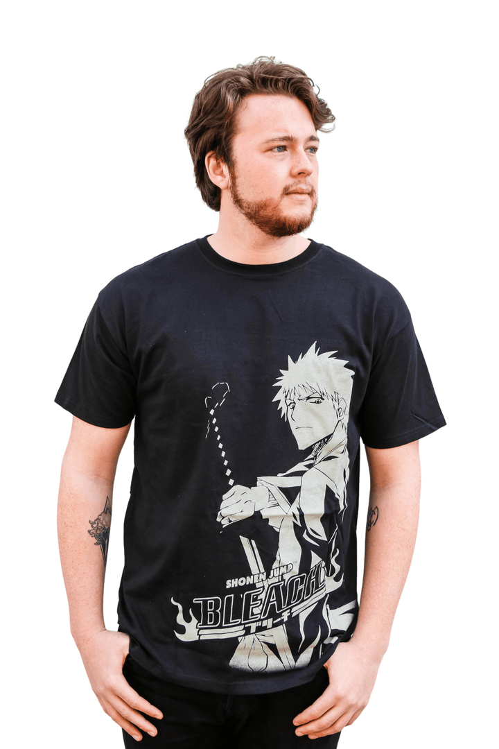 Bleach Ichigo Stare One Color Shonen Jump Anime Adult T-Shirt - Fundom