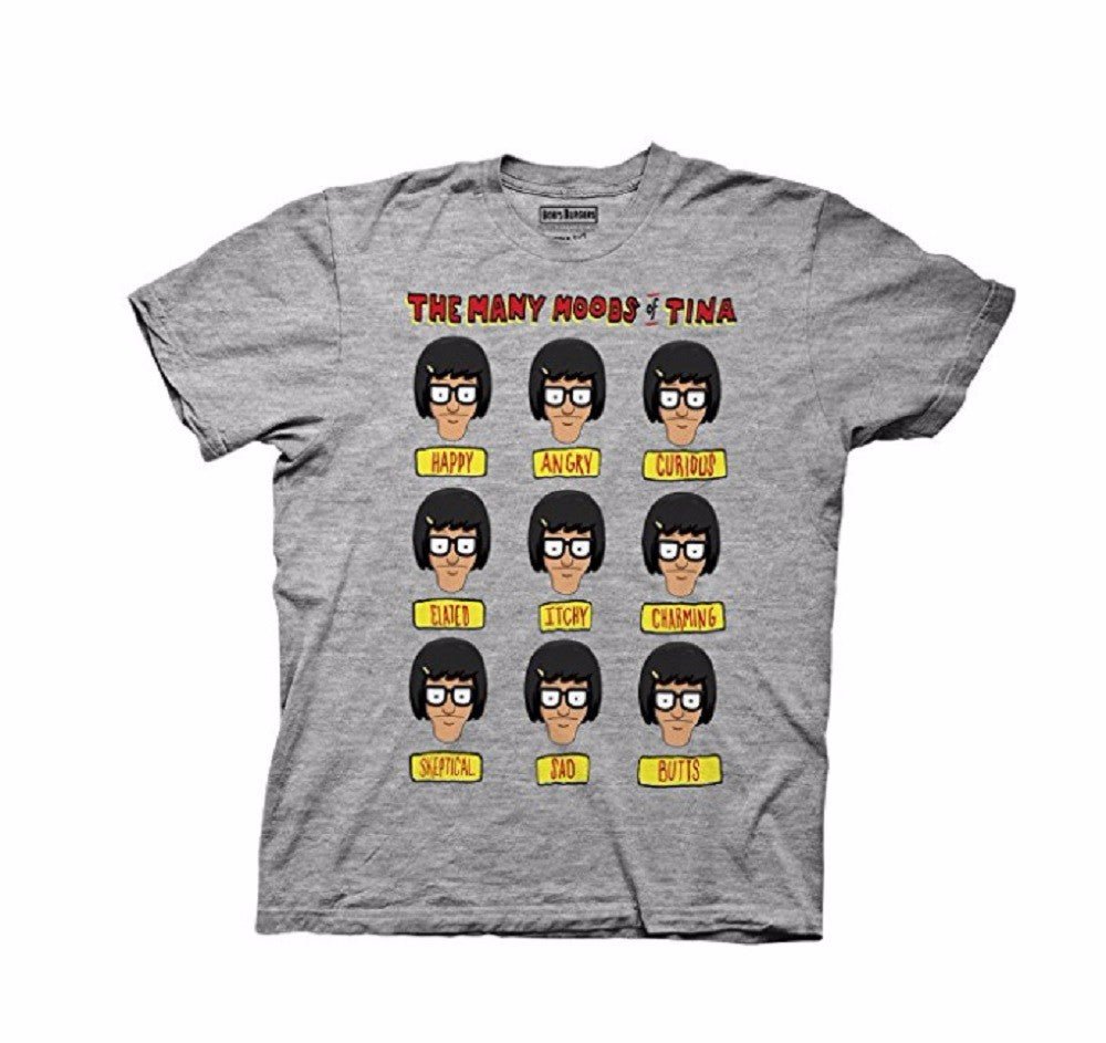 Bob's Burgers Many Moods Of Tina Adult T-Shirt - Fundom
