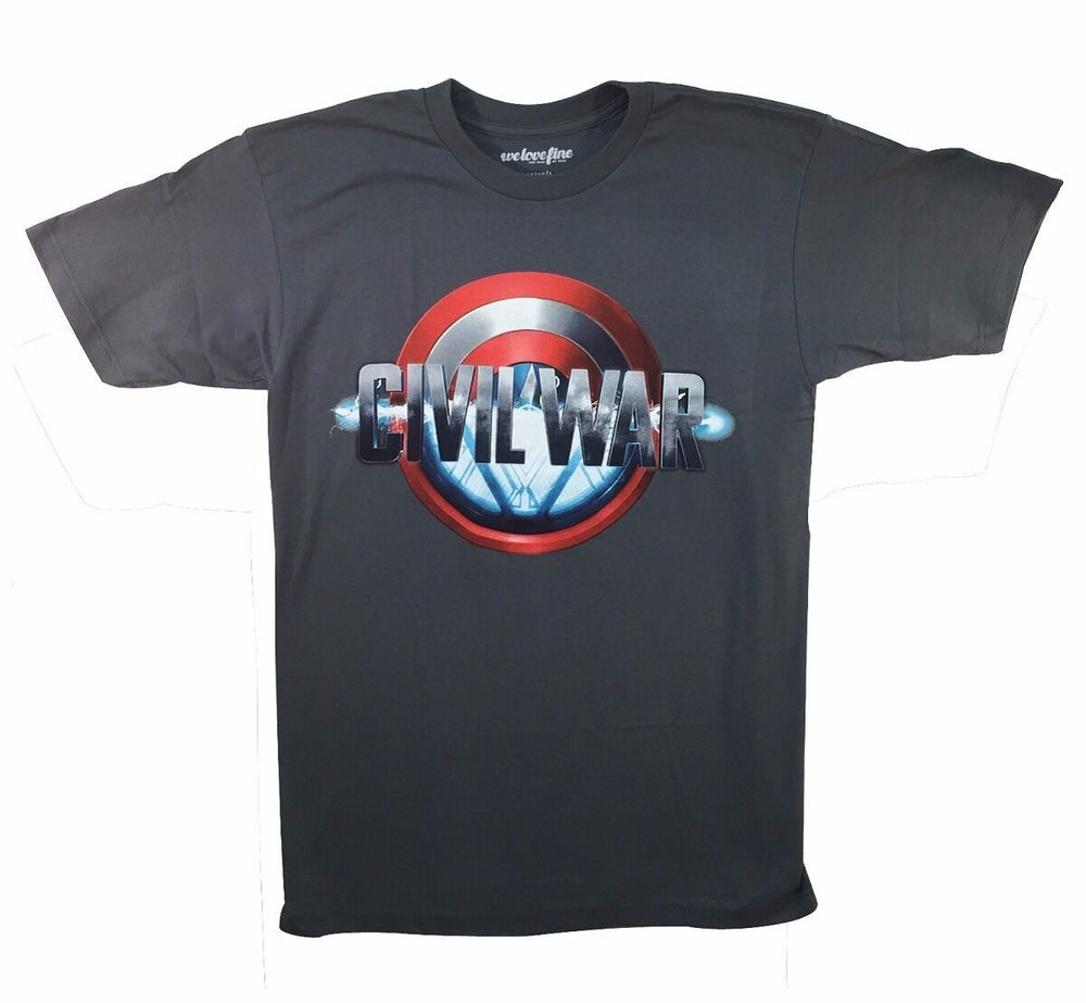 Captain America Civil War Shield Marvel Adult T-Shirt - Fundom