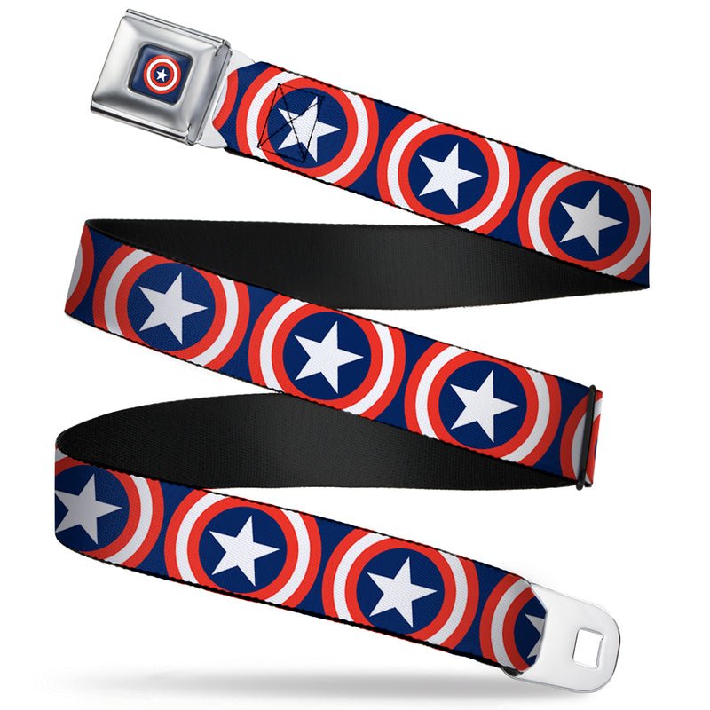 Captain America Shield Repeat Marvel Comics Seatbelt Belt - Fundom