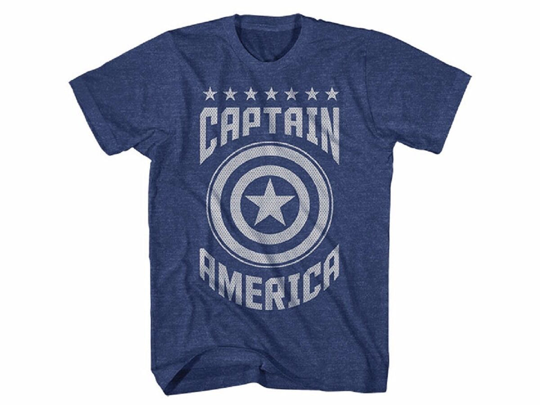 Captain America Varsity Logo Marvel Comics Adult T-Shirt - Fundom