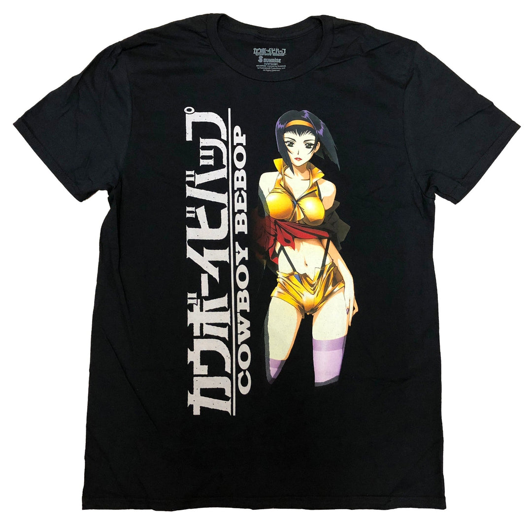 Cowboy Bebop Logo With Faye Anime Adult T-Shirt - Fundom