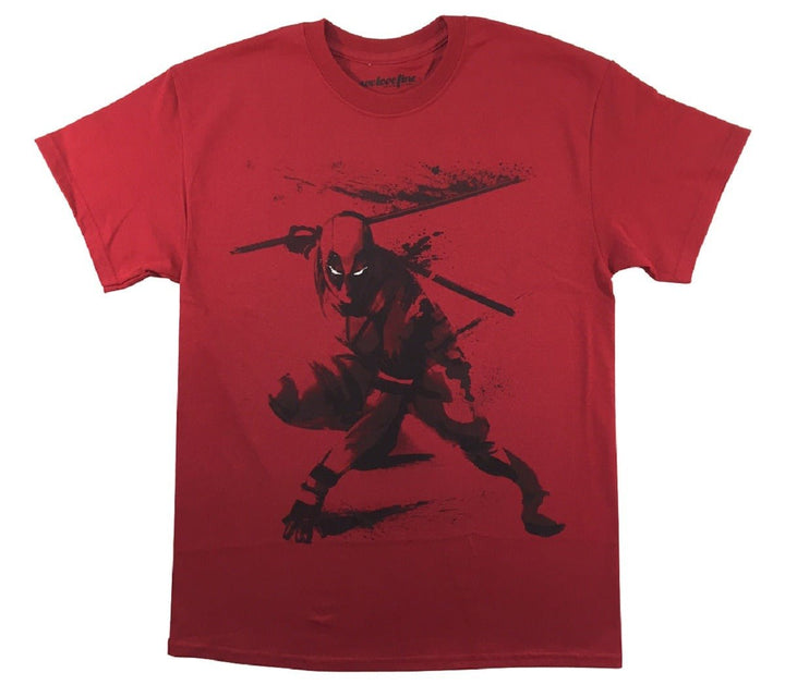 Deadpool Movie Sword Slash Sumi E Adult T-Shirt - Fundom