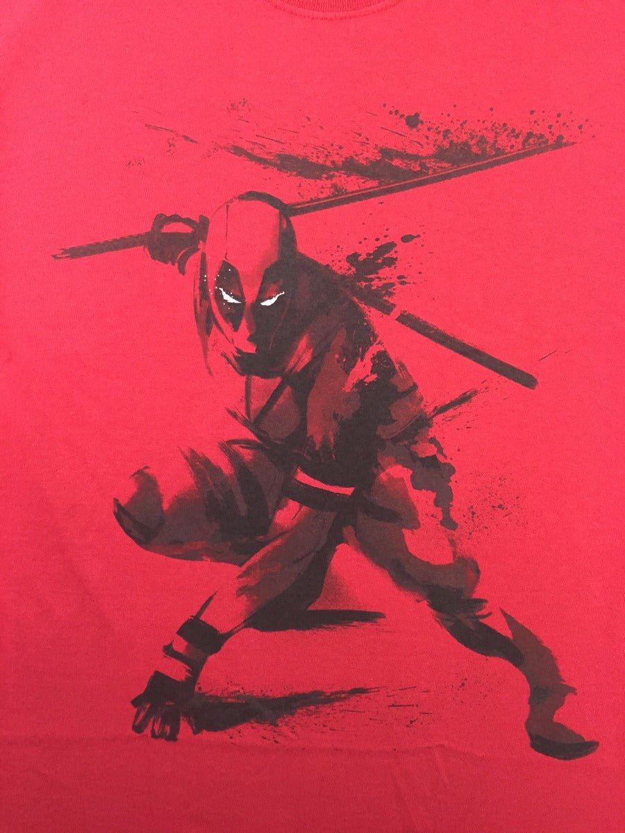 Deadpool Movie Sword Slash Sumi E Adult T-Shirt - Fundom