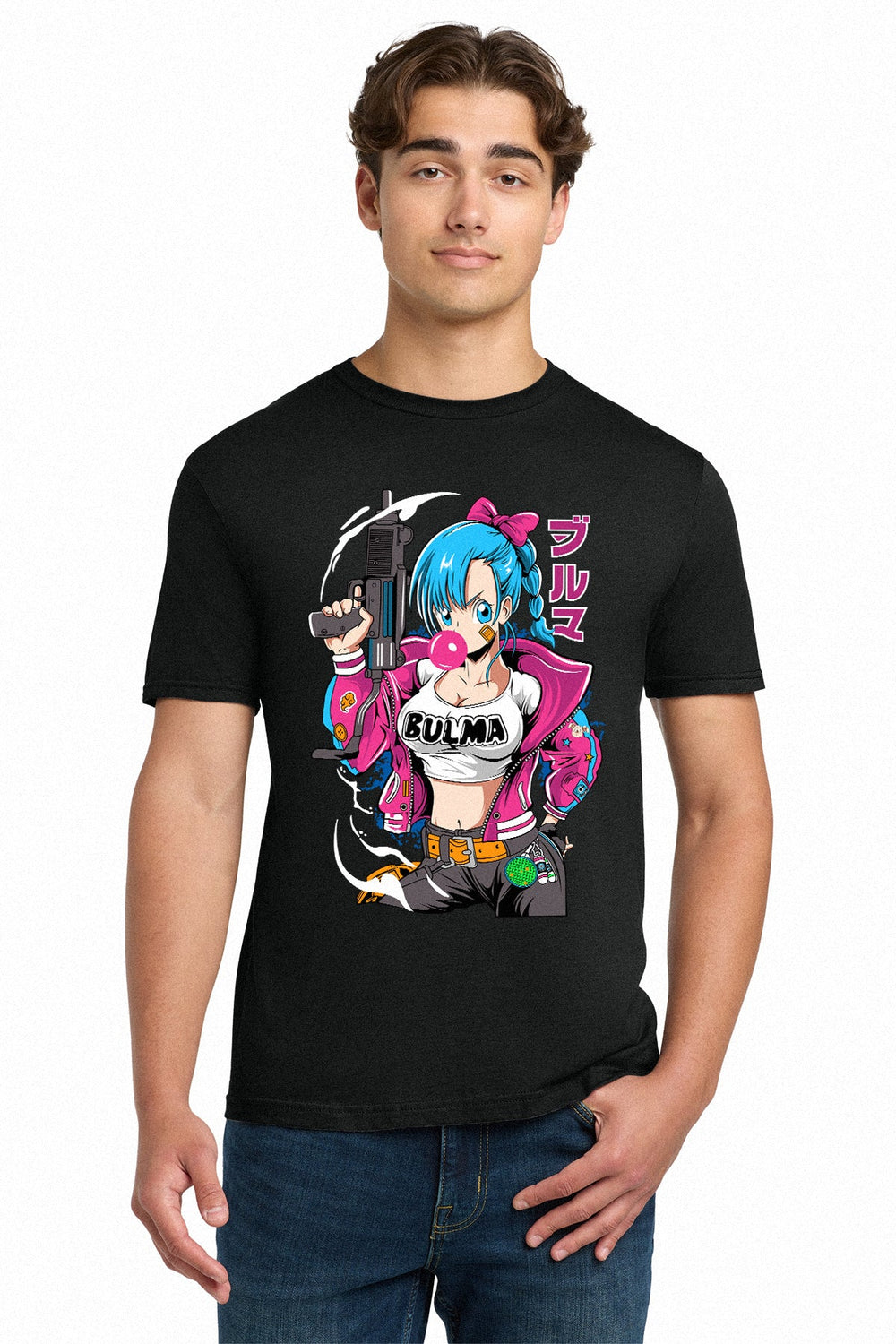 Dragon Ball Bulma Pink Jacket Adult Unisex T-Shirt - Fundom