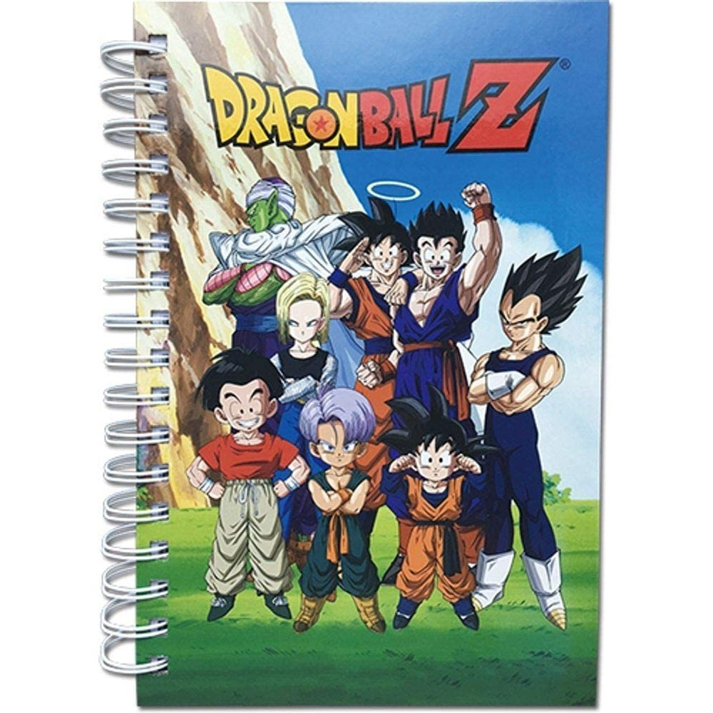 Dragon Ball Z Group In Lawn Anime Hardcover Spiral Notebook - Fundom