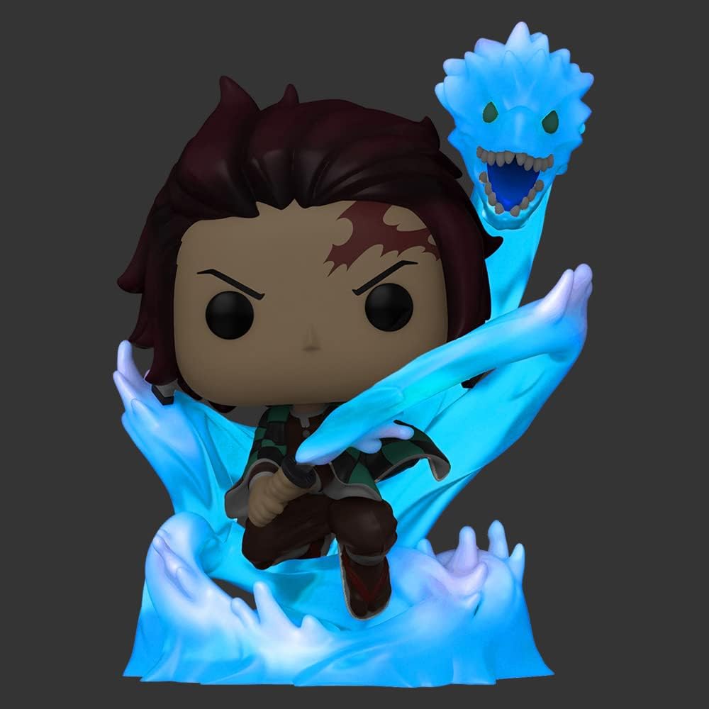 Funko Pop! Animation: Demon Slayer: Kimetsu no Yaiba - Tanjiro Kamado with Dragon Glow - in - the - dark 873 Exclusive - Fundom