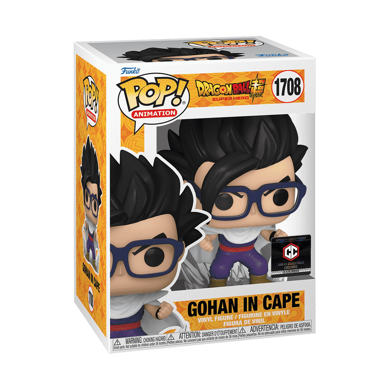 Funko Pop! Animation: Dragon Ball Super: Super Hero - Super Saiyan Gohan in Cape 1708 Chalice Collectibles Exclusive - Fundom