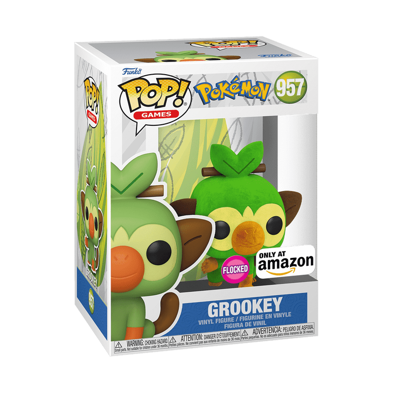 Funko Pop! Games: Pokemon - Grookey Flocked 957 Amazon Exclusive - Fundom