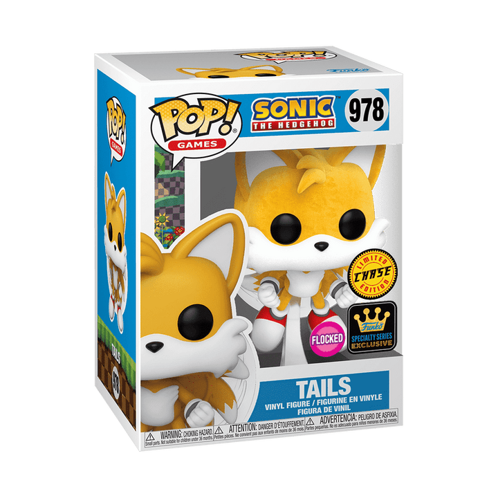 Funko Pop! Games: Sonic the Hedgehog - Tails Flying Flocked Chase 978 Specialty Series - Fundom