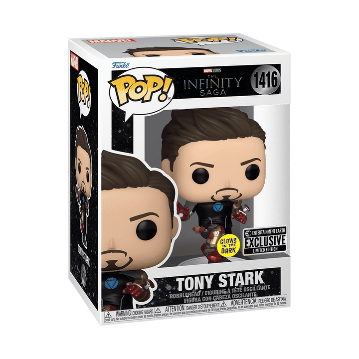 Funko Pop! Marvel Studios: The Infinity Saga - Tony Stark Iron Man MK42 Armor Glow - in - the - dark 1416 Entertainment Earth Exclusive - Fundom