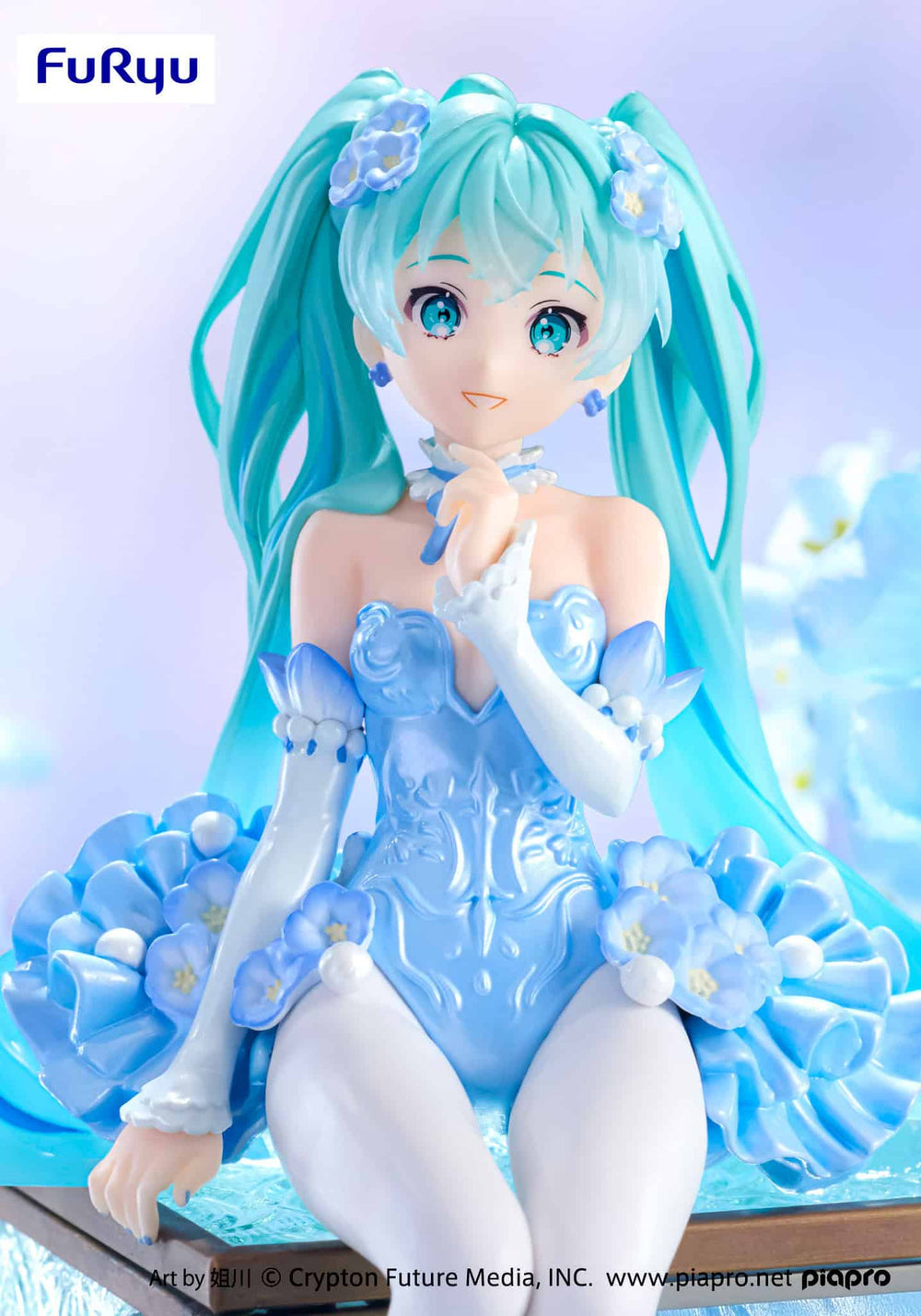 FuRyu - Hatsune Miku Flower Fairy Nemophila Pail Blue Color Version Noodle Stopper Figure - Fundom