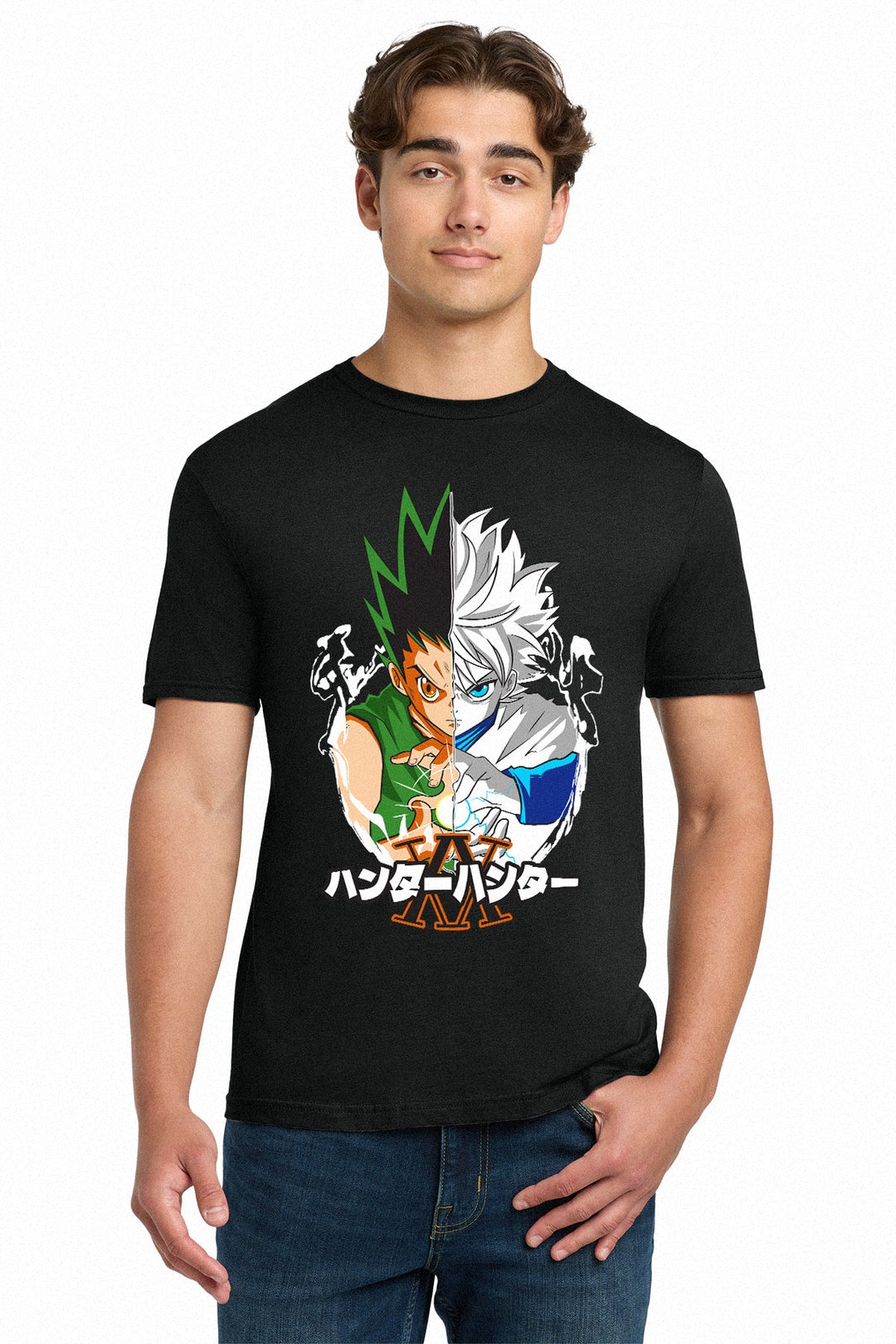 Hunter X Hunter Gon and Killua Split Design Adult Unisex Tee - Fundom