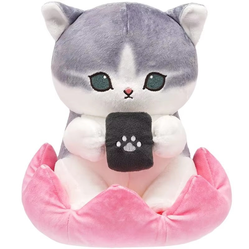 Mofusand Flower Bed Cat Plush 9"