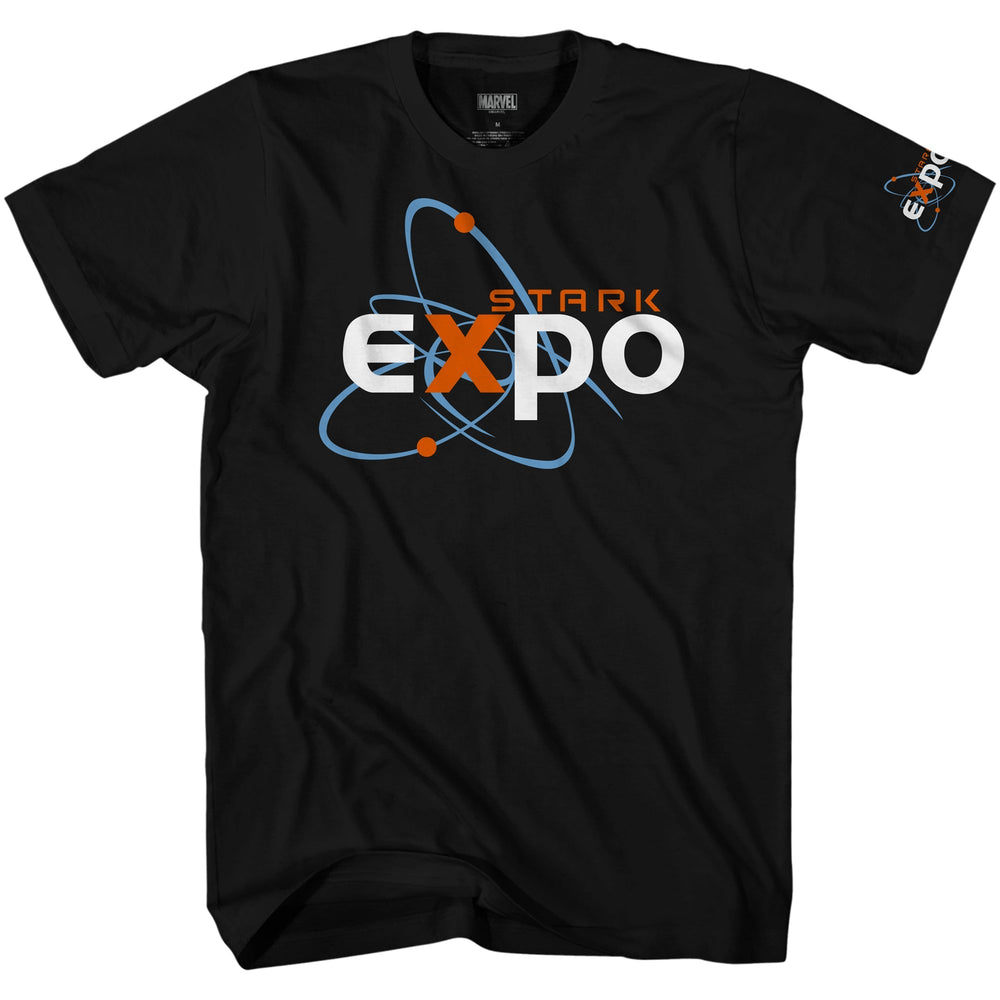 Iron Man Stark Expo Logo Marvel Adult T Shirt - Fundom