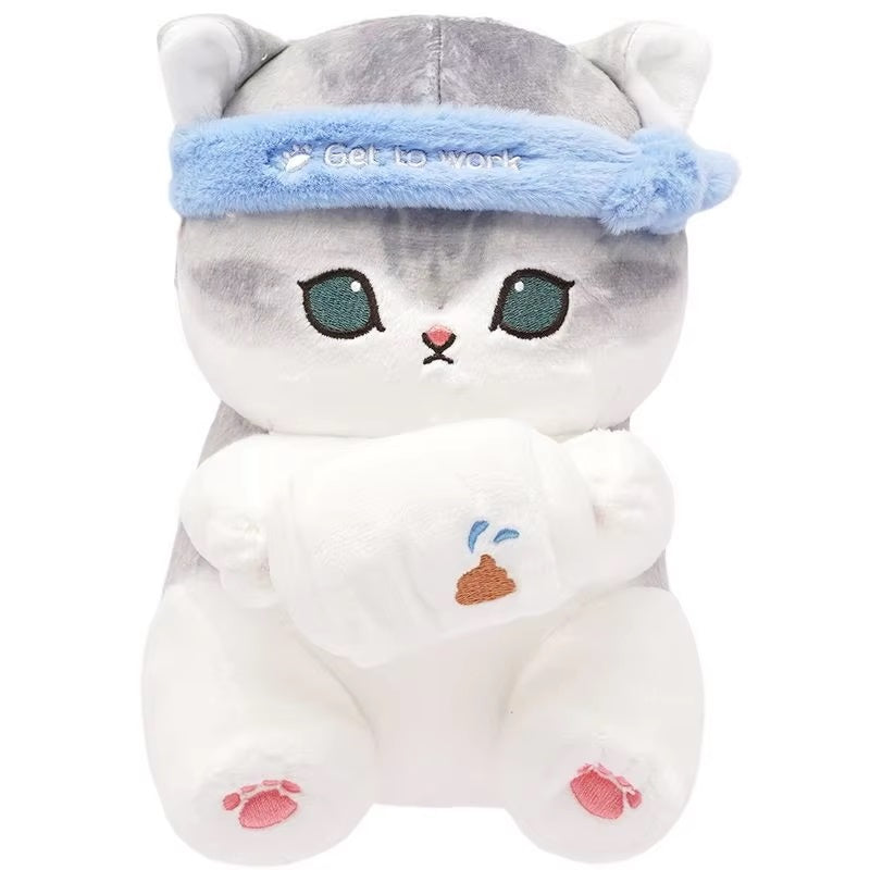 Mofusand Janitor Cat Plush 9"