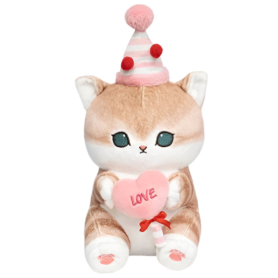Mofusand Heart Lollipop Cat Plush 9"