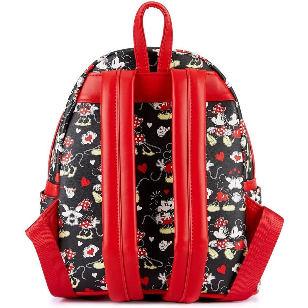 Loungefly Disney Mickey and Minnie Heart Hands Womens Double Strap Shoulder Bag Purse Backpack - Fundom
