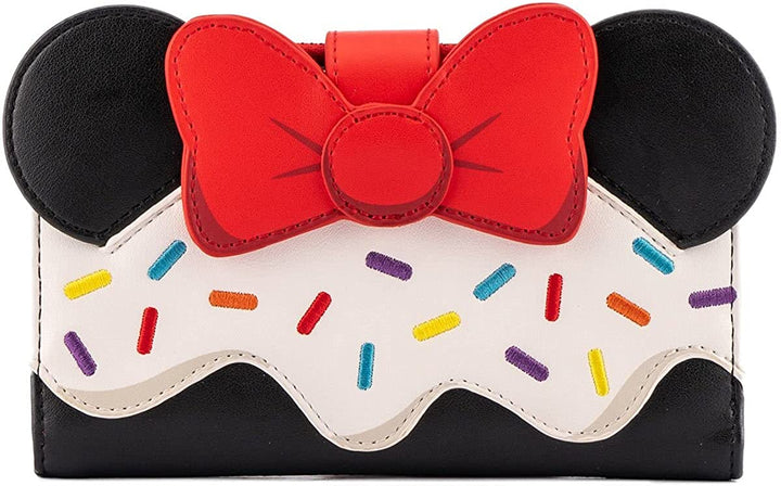Loungefly Disney Minnie Mouse Sweets Collection Faux Leather Flap Wallet - Fundom