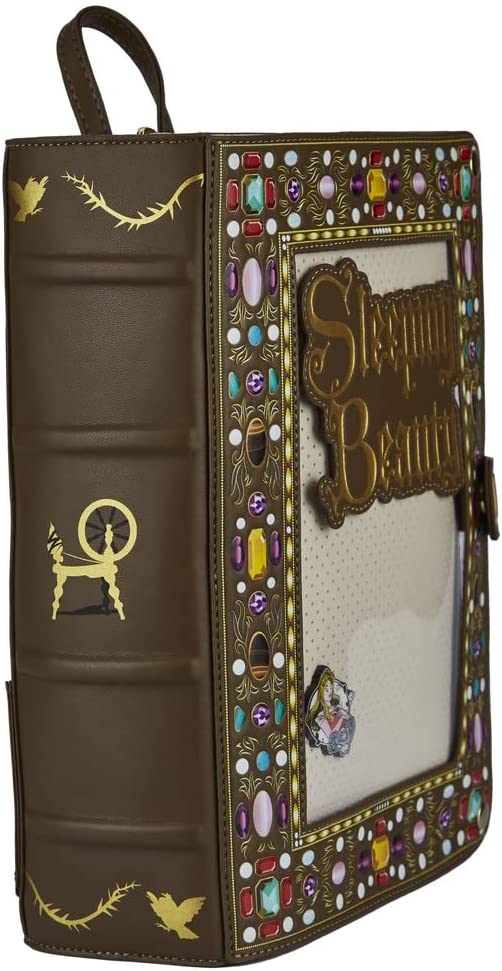 Loungefly Disney Sleeping Beauty Collector Pin Womens Double Strap Shoulder Bag Purse Backpack - Fundom