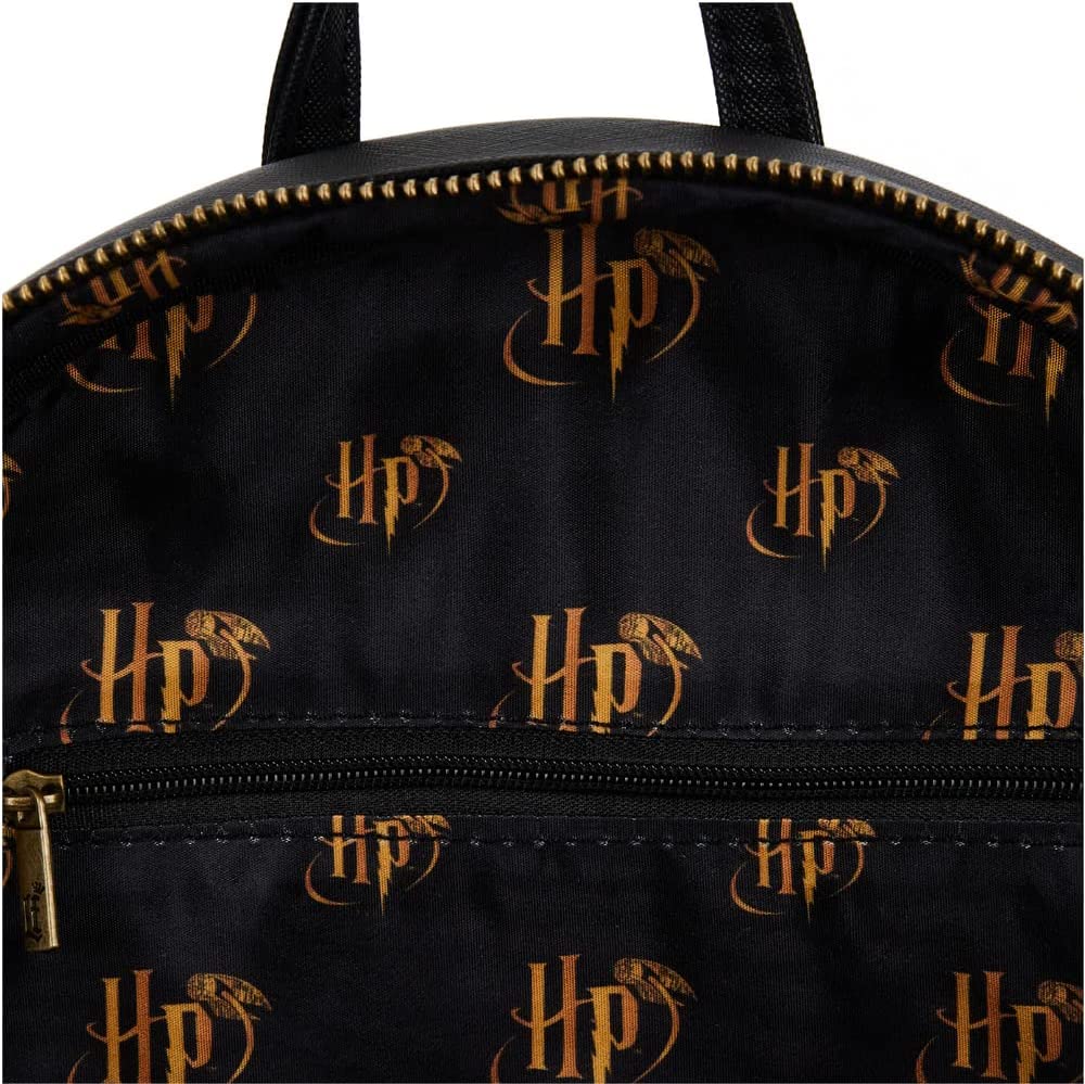Loungefly Harry Potter Trilogy Triple Pocket Womens Double Strap Shoulder Bag Purse Backpack - Fundom