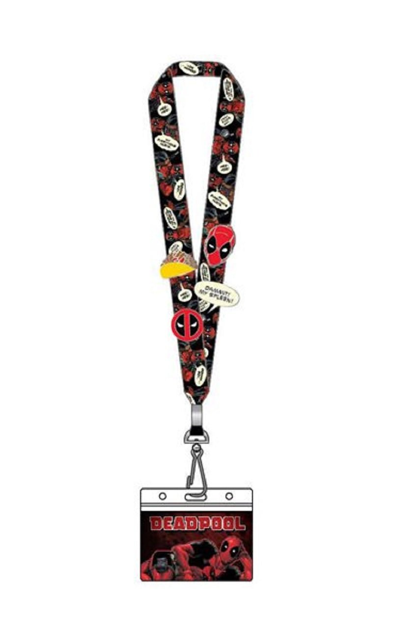 Loungefly Marvel Deadpool Lanyard with 4 Enamel Pins Set - Fundom