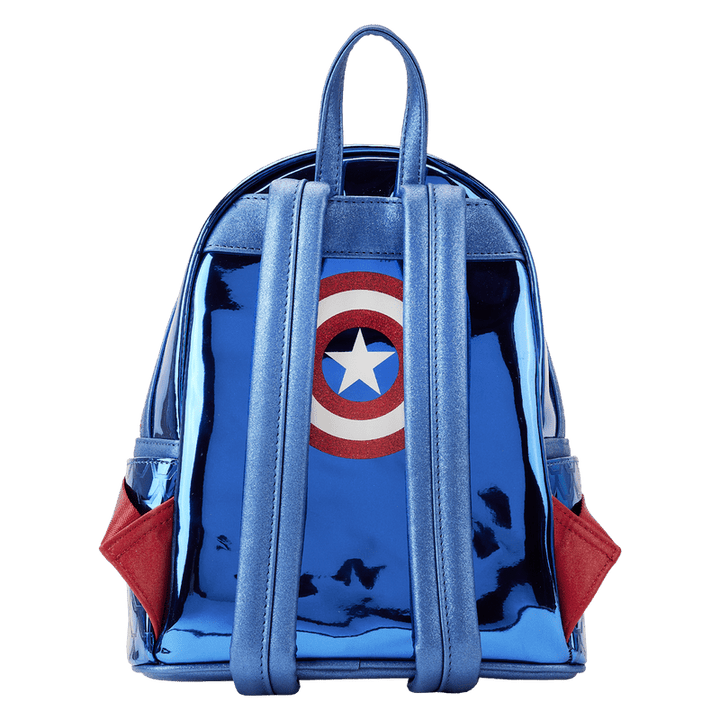 Loungefly Marvel Metallic Captain America Cosplay Mini Backpack - Fundom