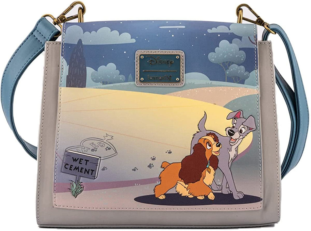 Loungefly x Lady and the Tramp Heart Paw Prints Crossbody Purse - Fundom