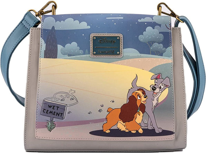 Loungefly x Lady and the Tramp Heart Paw Prints Crossbody Purse - Fundom