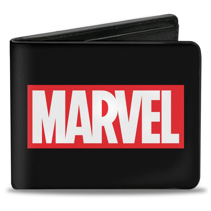 Marvel Comics Logo Brick Black Red White Bifold Wallet - Fundom