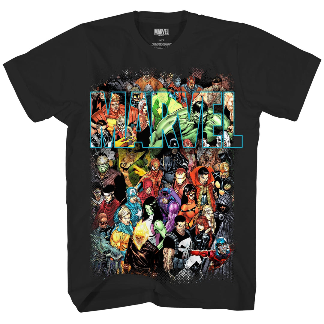 Marvel Team Up Group Shot Marvel Comics Adult T-Shirt - Fundom