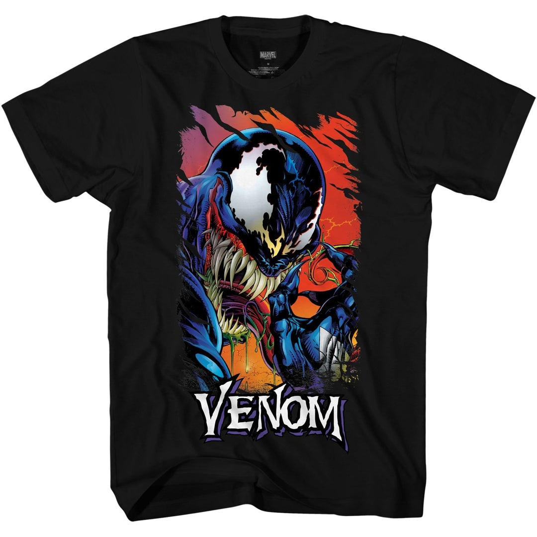 Marvel Venom Tongue Spider - Man Villain Comic Book Adult T-Shirt - Fundom