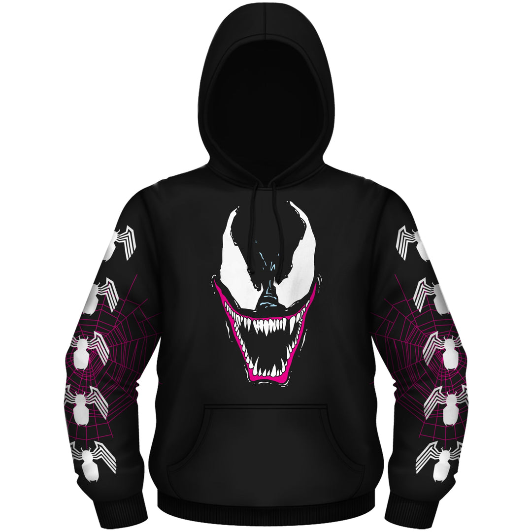 Venom Grin Marvel Comics Officially Licensed Adult Pullover Hoodie