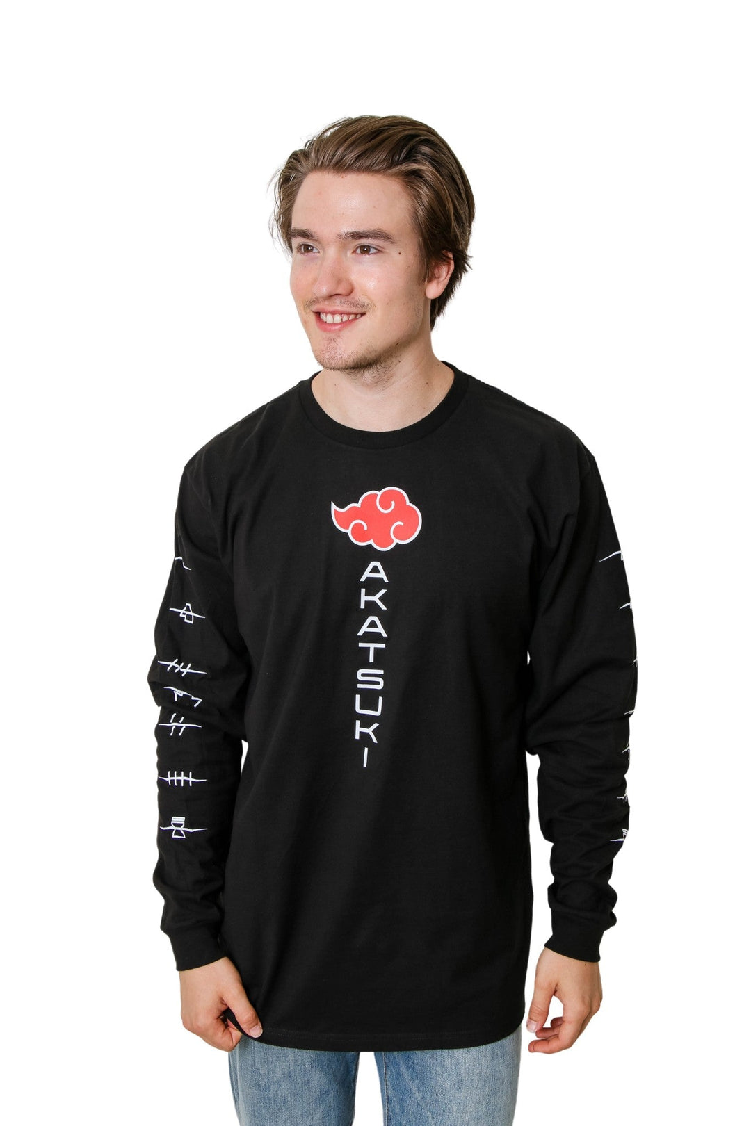 Naruto Shippuden Akatsuki Anti Village Symbols Cloud Anime Adult Unisex Long Sleeve T-Shirt - Fundom