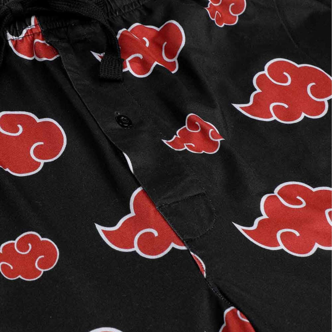 Naruto Shippuden Akatsuki Clouds All Over Anime Adult Unisex Pajama Sleep Pants - Fundom