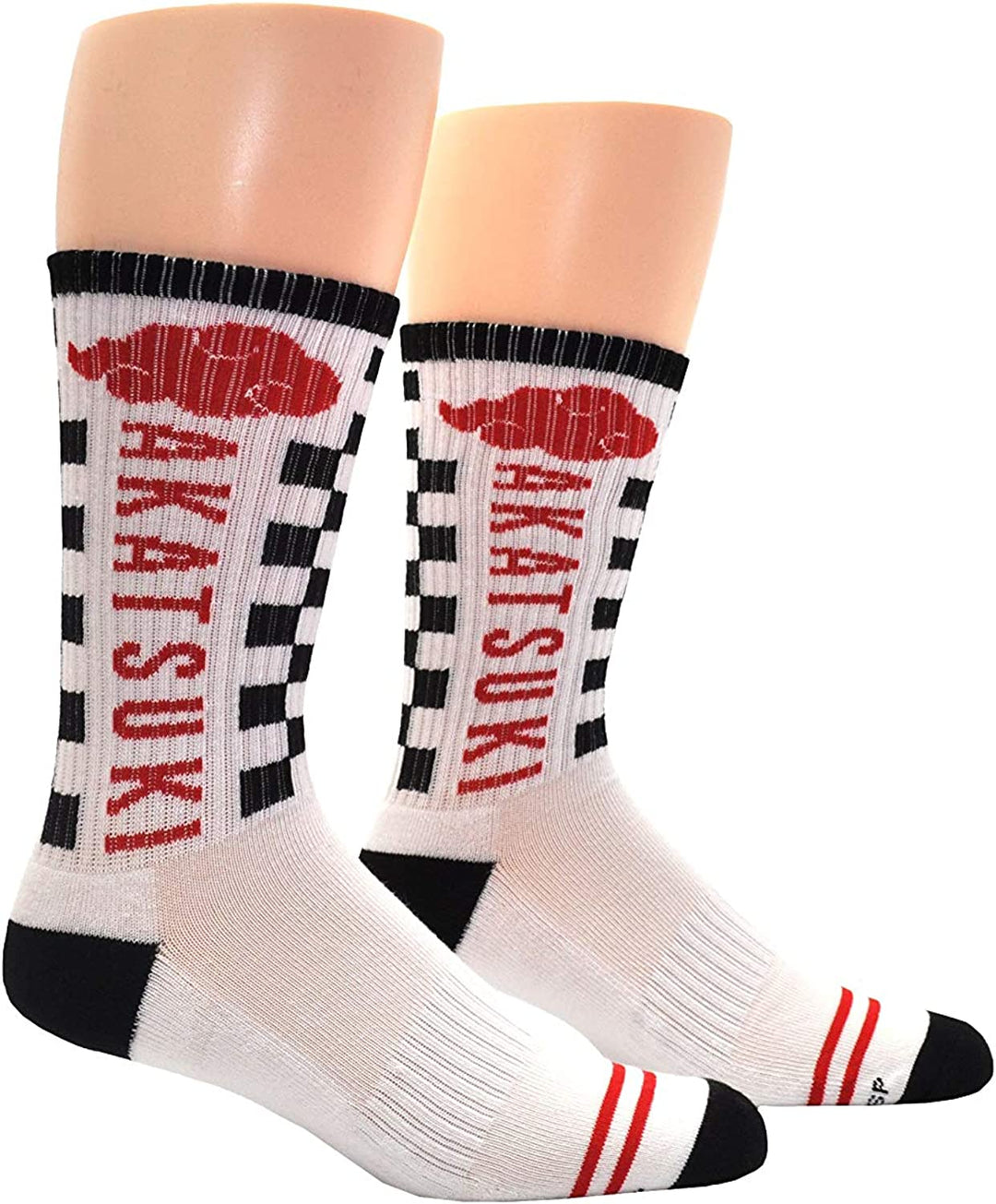 Naruto Shippuden Akatsuki Clouds Anime Athletic White Crew Socks - Fundom