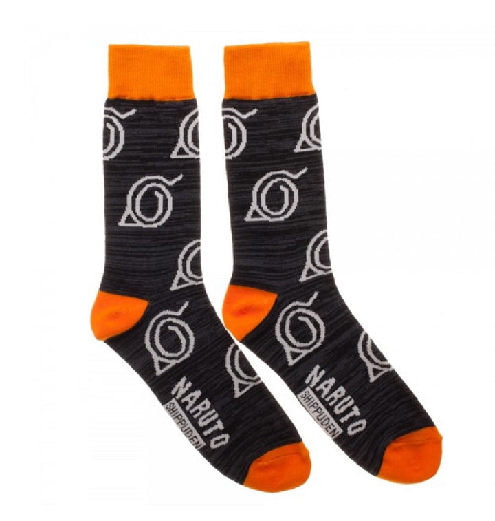 Naruto Shippuden Ninja Academy Symbols Crew Socks 2 Pack - Fundom