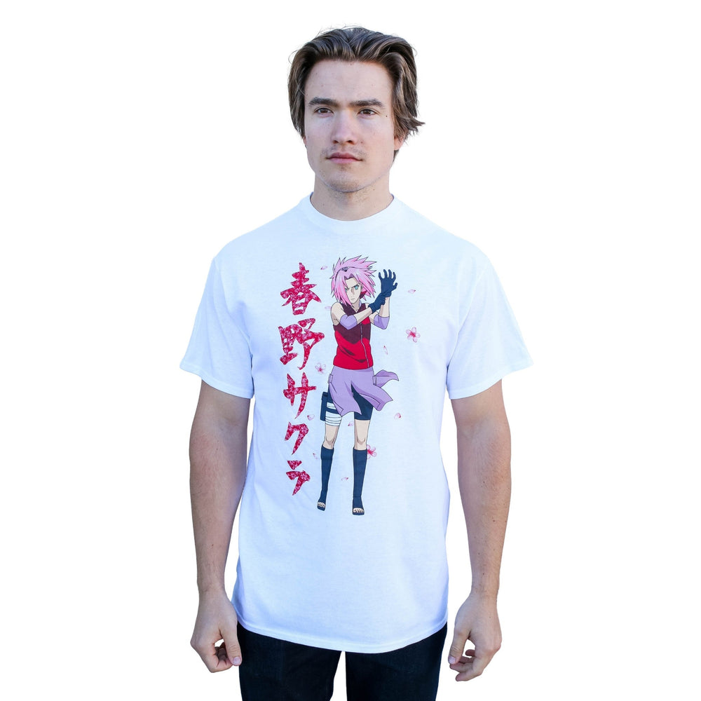 Naruto Shippuden Sakura Cherry Blossoms Anime Adult T-Shirt - Fundom