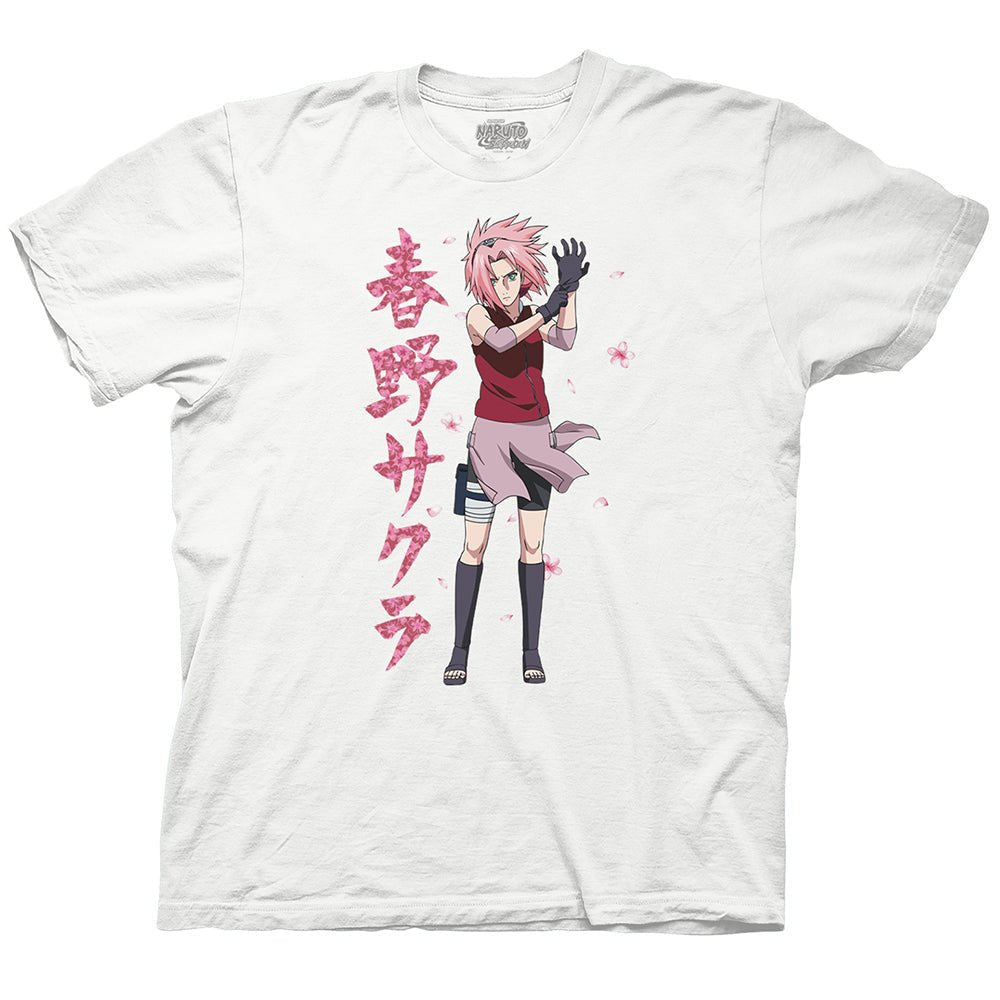 Naruto Shippuden Sakura Cherry Blossoms Anime Adult T-Shirt - Fundom