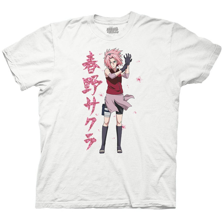 Naruto Shippuden Sakura Cherry Blossoms Anime Adult T-Shirt - Fundom