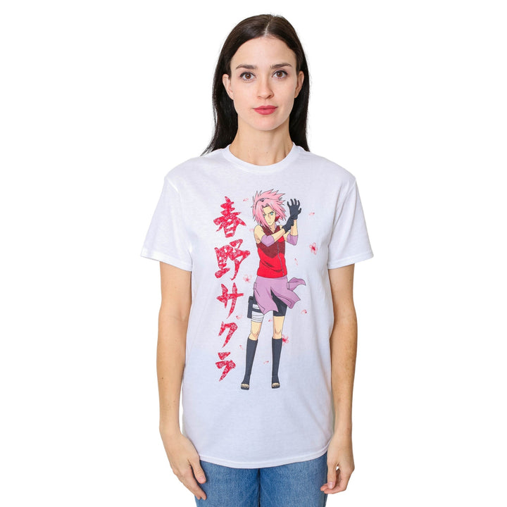 Naruto Shippuden Sakura Cherry Blossoms Anime Adult T-Shirt - Fundom