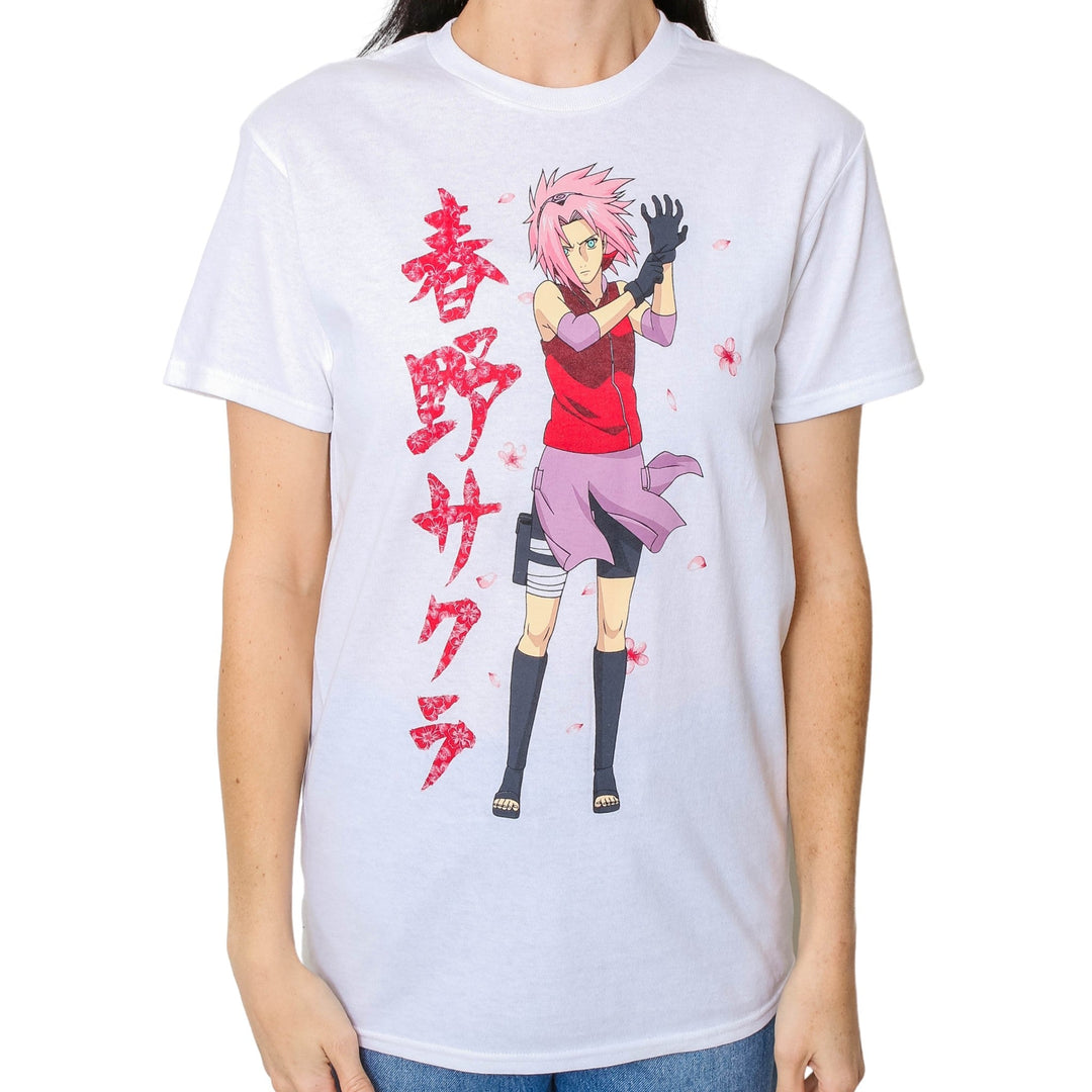 Naruto Shippuden Sakura Cherry Blossoms Anime Adult T-Shirt - Fundom