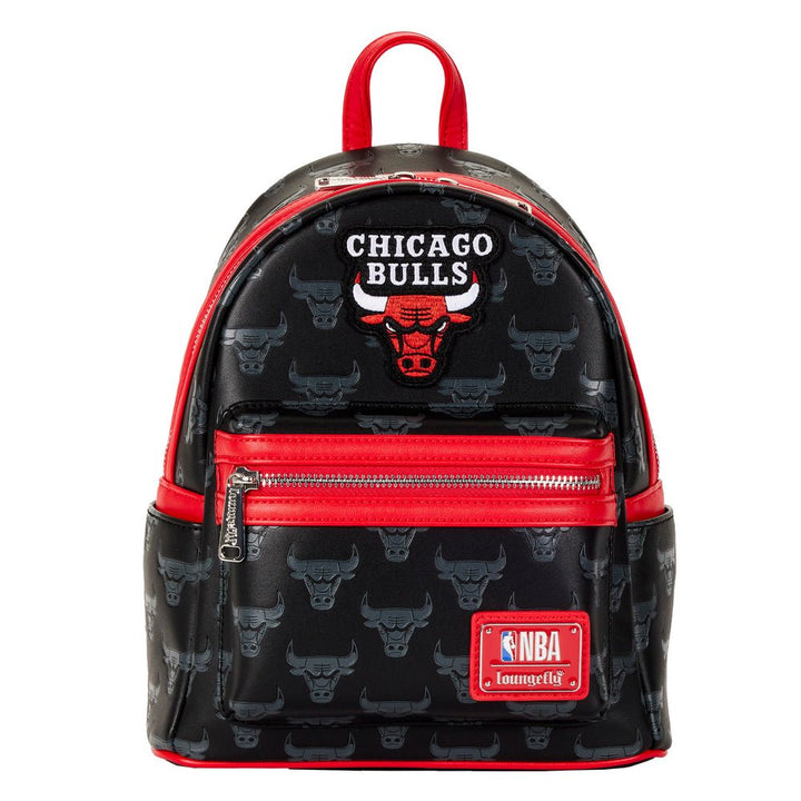 NBA Chicago Bulls Logo Mini Backpack Double Strap Shoulder Bag Purse - Fundom