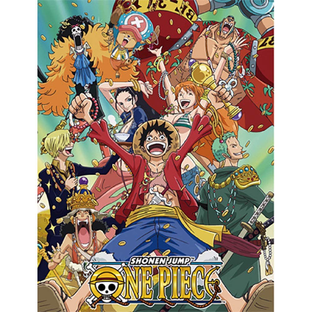 One Piece Luffy Zoro Sanji Straw Hat Pirates Group Money Throw Blanket 60in. By 46in. - Fundom