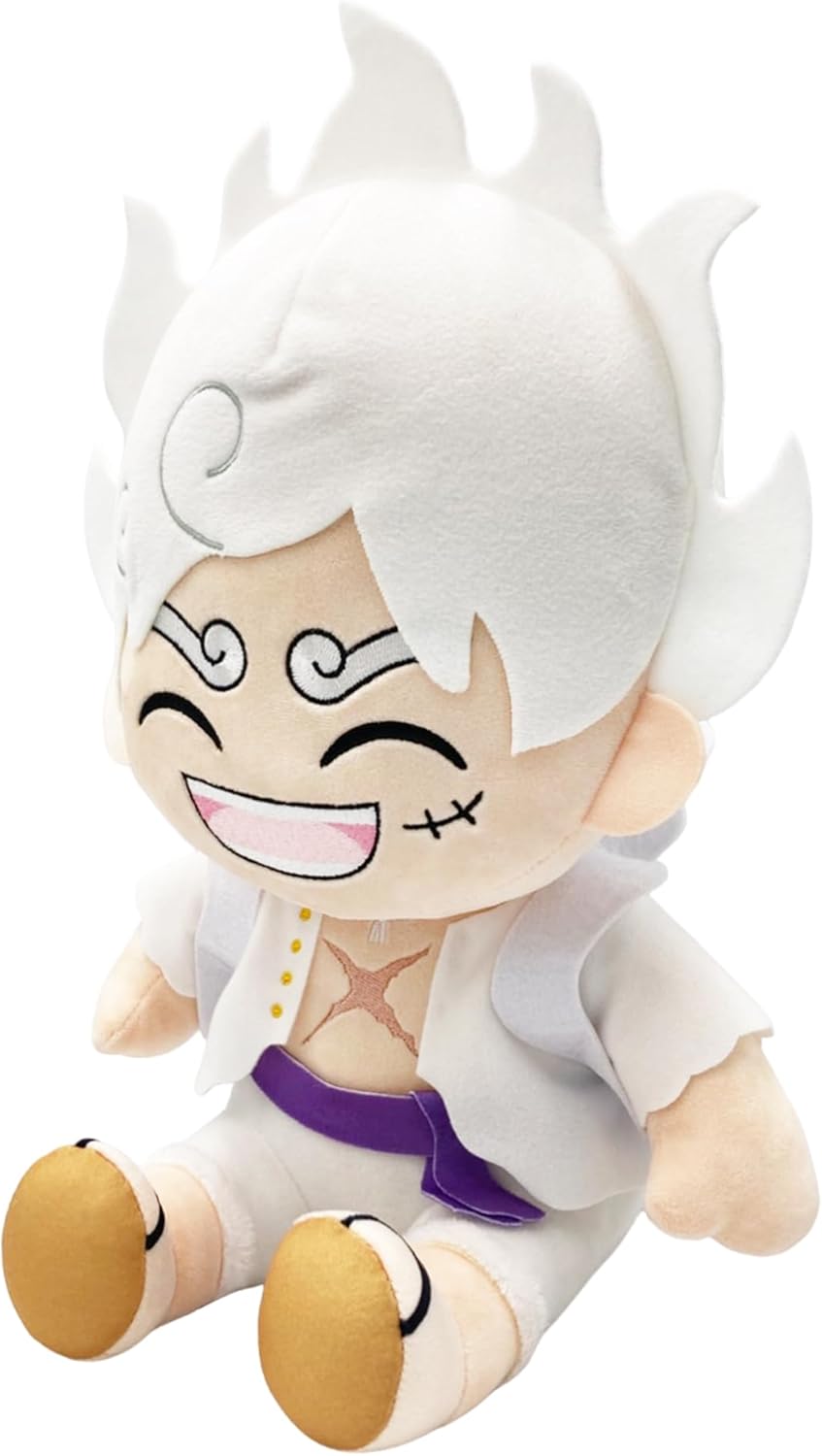 One Piece - Monkey D. Luffy Gear 5 Laugh Sitting Pose Plush 12" - Great Eastern Entertainment - Fundom