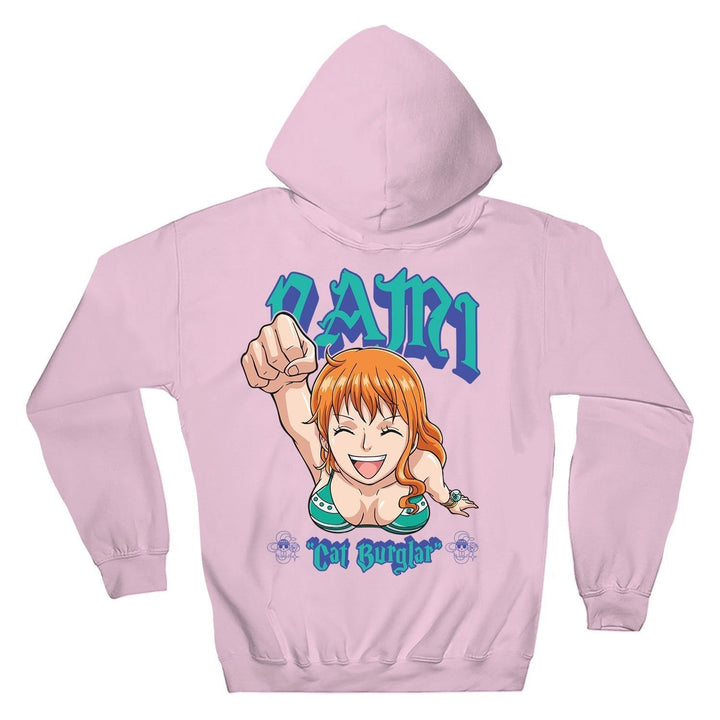 One Piece Nami Cat Burglar With Back Print Officially Licensed Adult Hoodie - Fundom