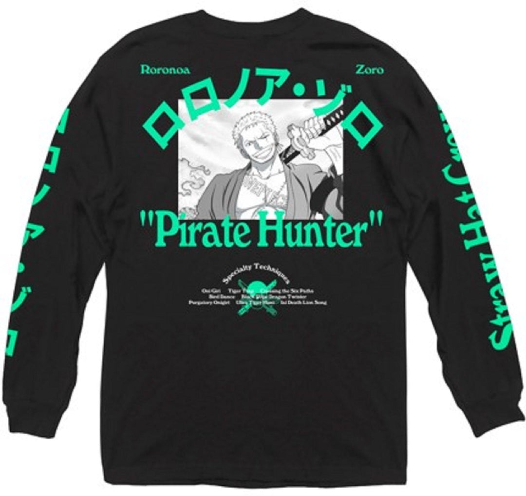 One Piece Roronoa Pirate Hunter Anime Adult Long Sleeve T-Shirt - Fundom